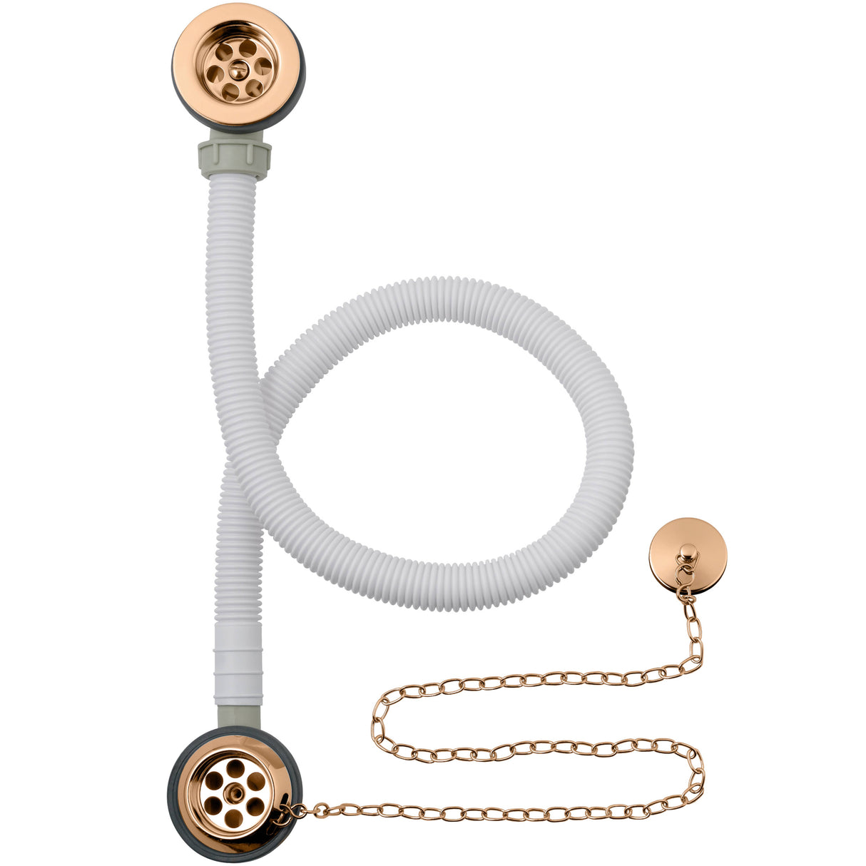 BC Designs Concealed Bath Waste/Plug & Chain Copper WAS020CO