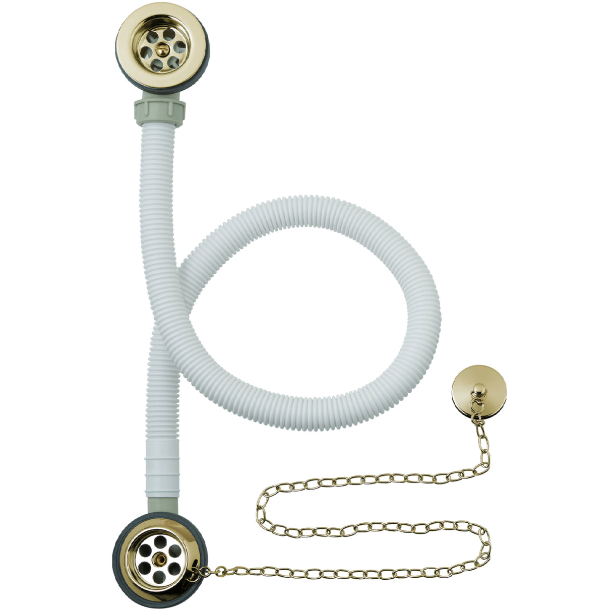 BC Designs Concealed Bath Waste/Plug & Chain Gold WAS020G