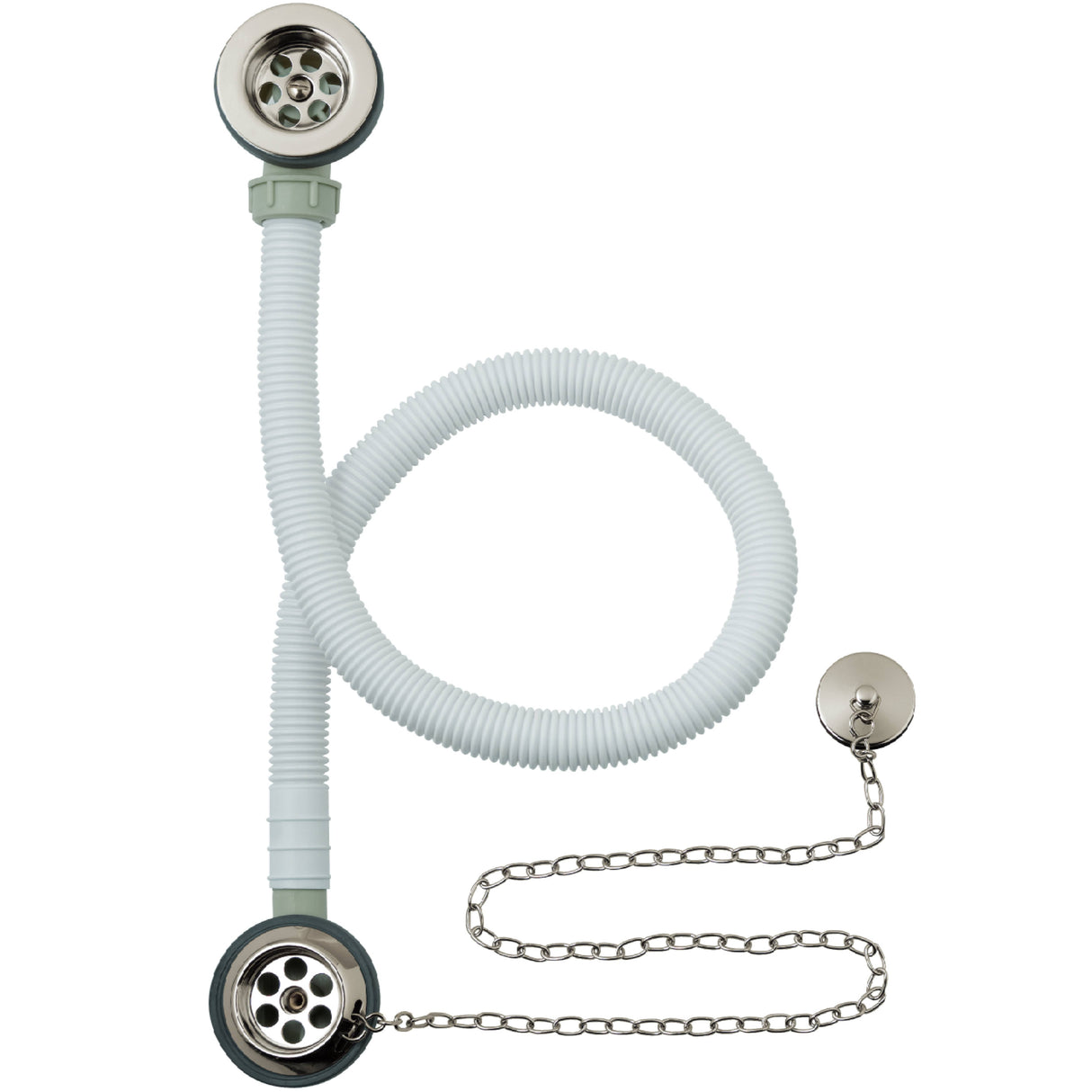BC Designs Concealed Bath Waste/Plug & Chain Nickel WAS020N