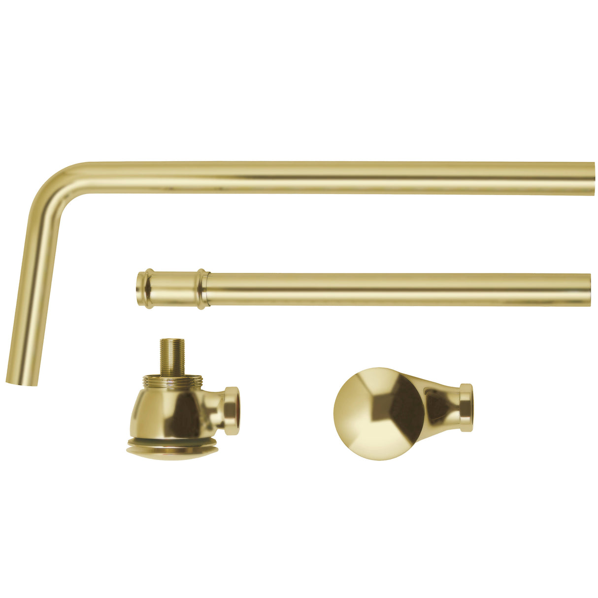 BC Designs Push Down Exposed Extended Bath Waste Brushed Gold WAS050BG