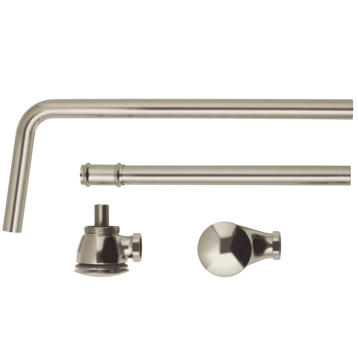 BC Designs Push Down Exposed Extended Bath Waste Brushed Nickel WAS050BN