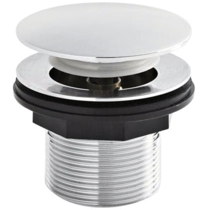 BC Designs Unslotted Push Button Bath waste 60mm Chrome WAS110