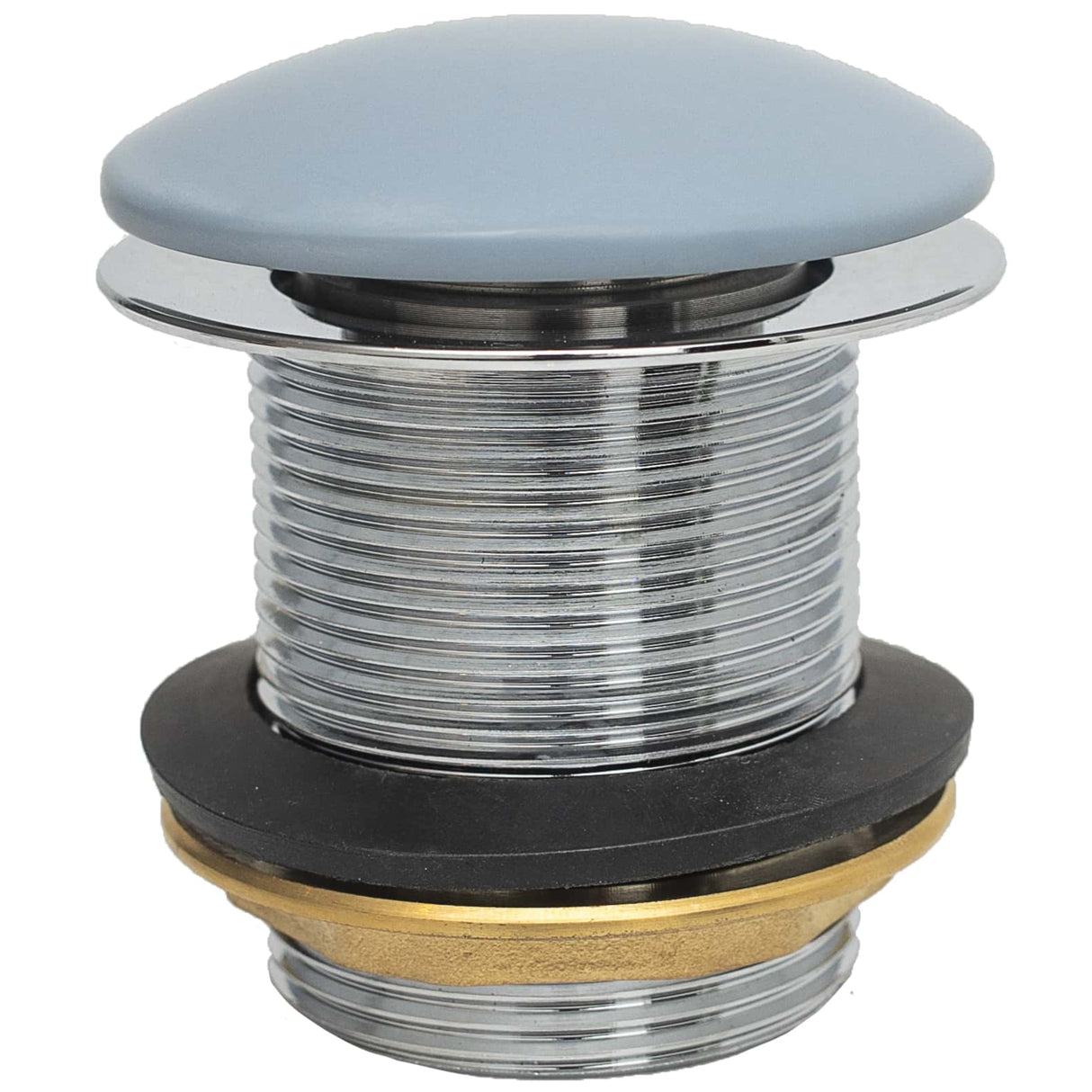 BC Designs Unslotted Push Button Bath Waste 60mm Powder Blue WAS110B