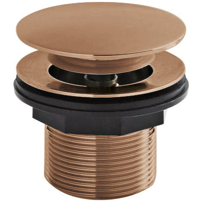 BC Designs Unslotted Push Button Bath waste 60mm Copper WAS110CO