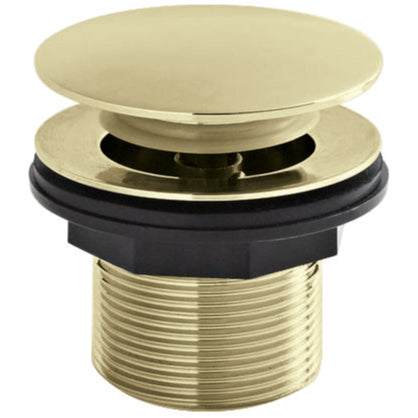 BC Designs Unslotted Push Button Bath waste 60mm Gold WAS110G
