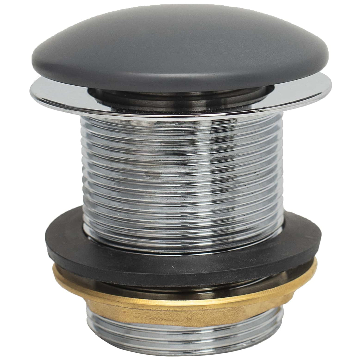 BC Designs Unslotted Push Button Bath waste 60mm Gun Metal WAS110GM