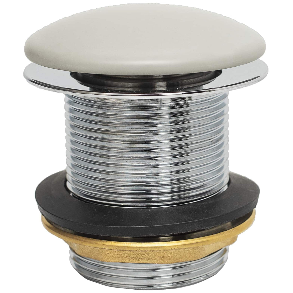 BC Designs Unslotted Push Button Bath waste 60mm Industrial Grey WAS110IG