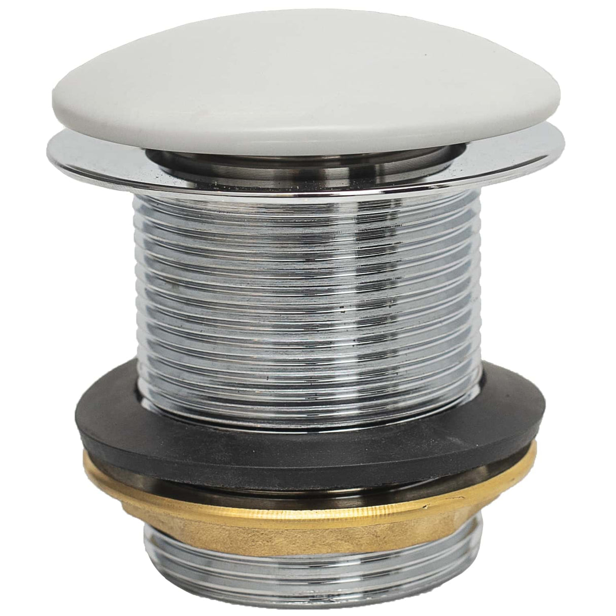 BC Designs Unslotted Push Button Bath waste 60mm Powder Grey WAS110PG