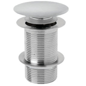 BC Designs Unslotted Push Button Basin Waste Brushed Chrome WAS220BC