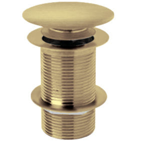 BC Designs Unslotted Push Button Basin Waste Brushed Gold WAS220BG