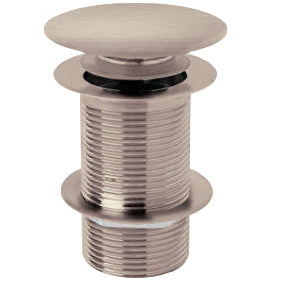 BC Designs Unslotted Push Button Basin Waste Brushed Nickel WAS220BN