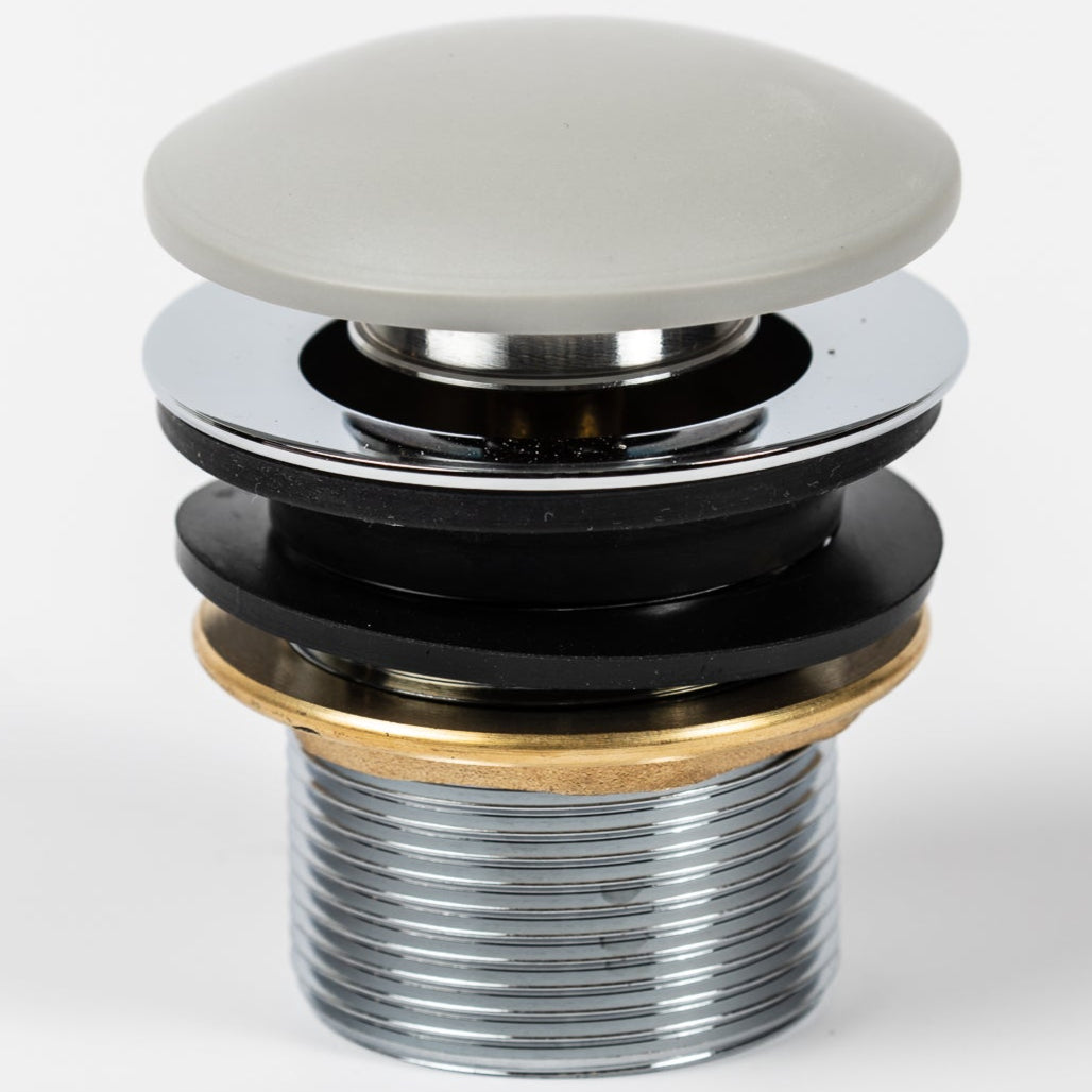 BC Designs Unslotted Push Button Basin Waste Industrial Grey WAS220IG