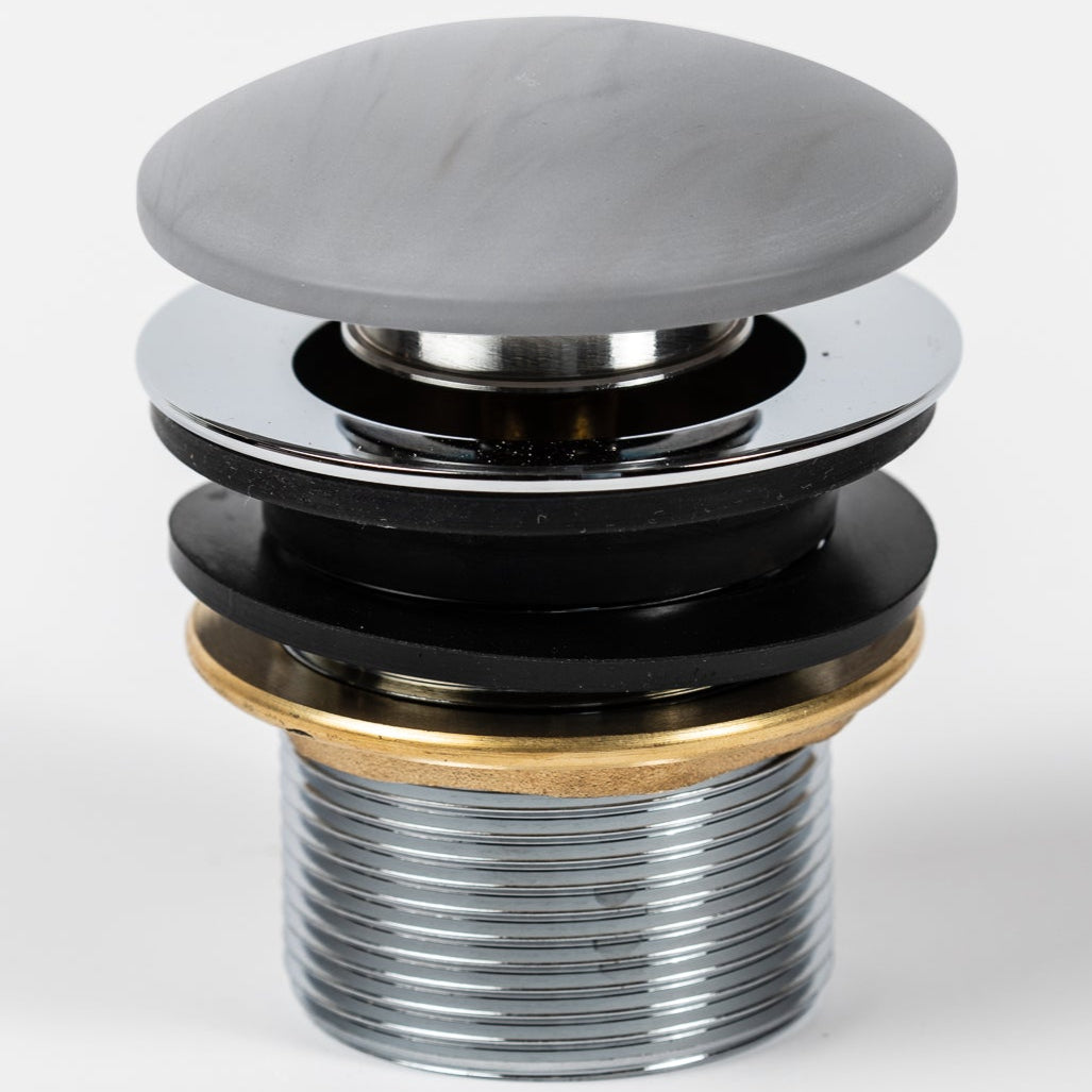 BC Designs Unslotted Push Button Basin Waste Marble WAS220ME