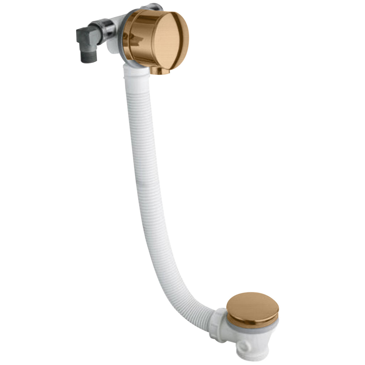 BC Designs Freeflow Bath Filler Pop-Up Waste & Overflow For Acrylic Boat Bath Brushed Copper WAS308BCO