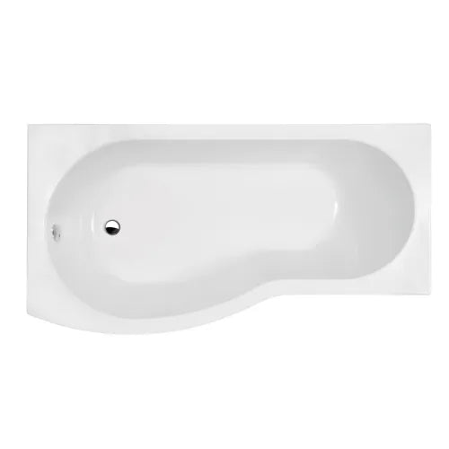 Nuie B-Shaped Shower Bath Without Bath Panel White WBB1585L