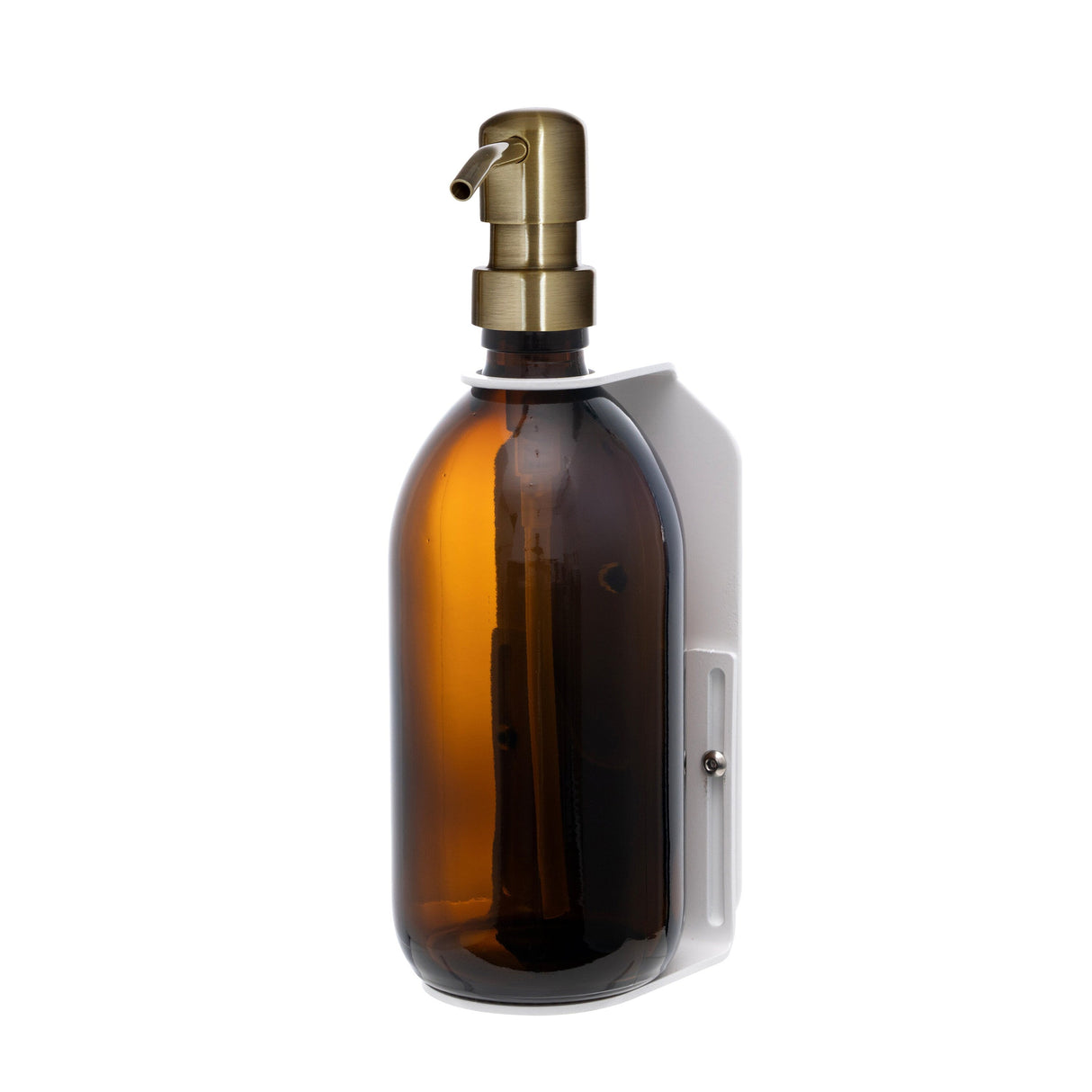 White Single Wall Mounted Soap Dispenser