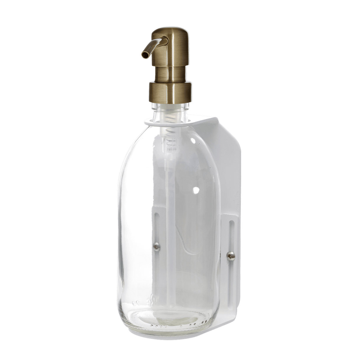 White Single Wall Mounted Soap Dispenser