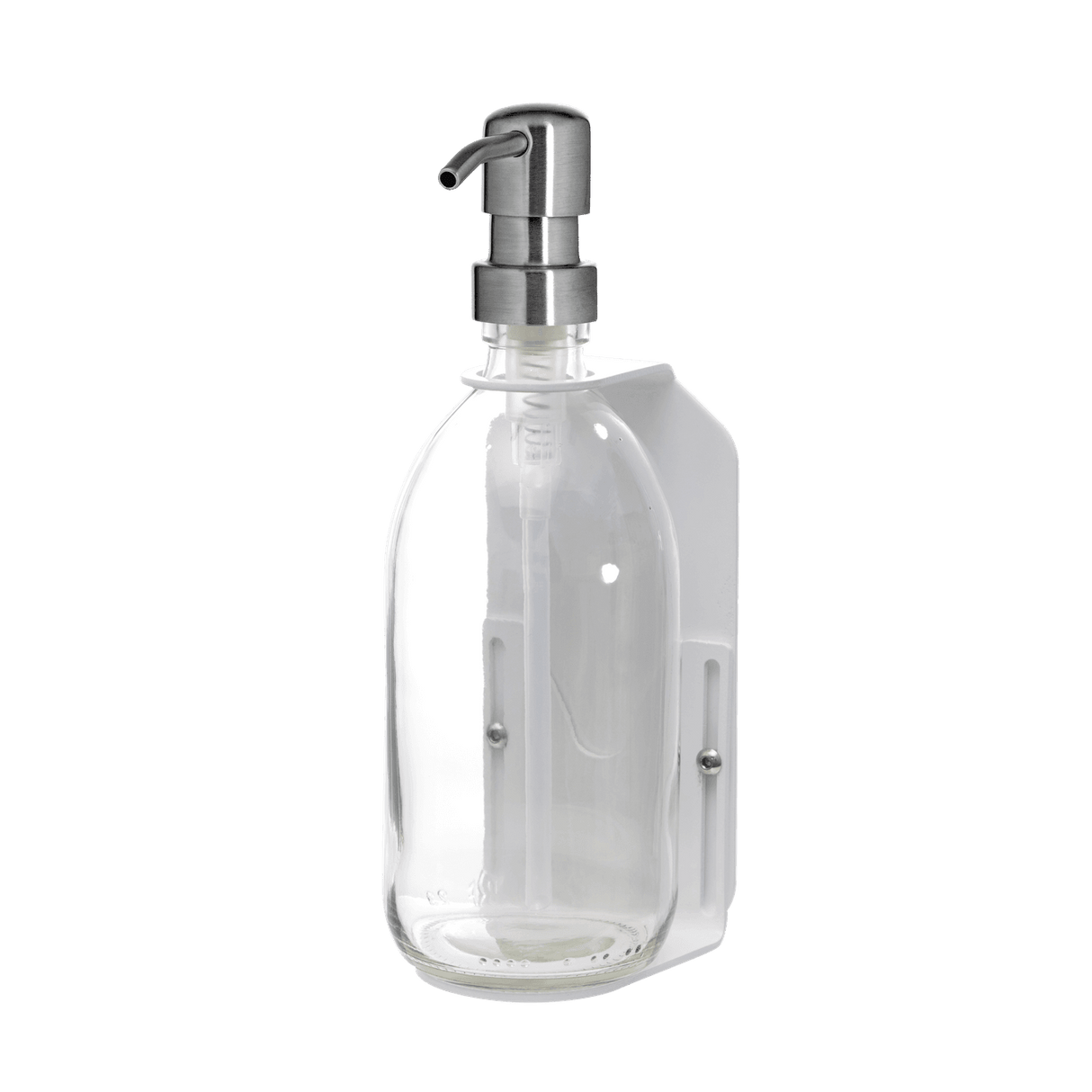 White Single Wall Mounted Soap Dispenser