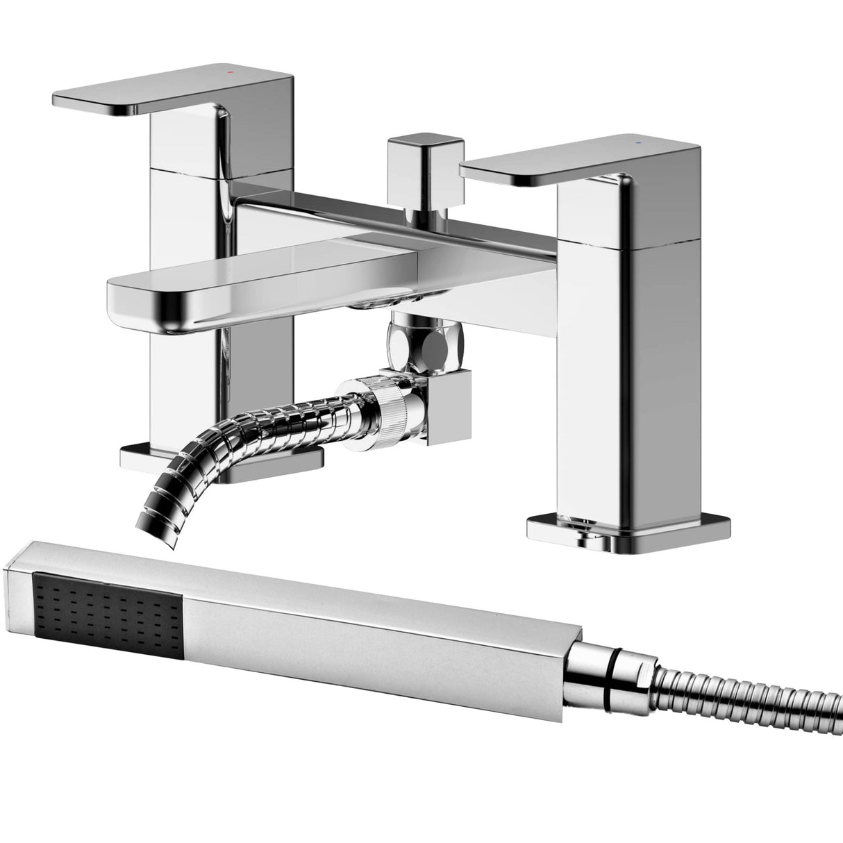 Nuie Windon Bath Shower Mixer Tap with Shower Kit Chrome WIN304