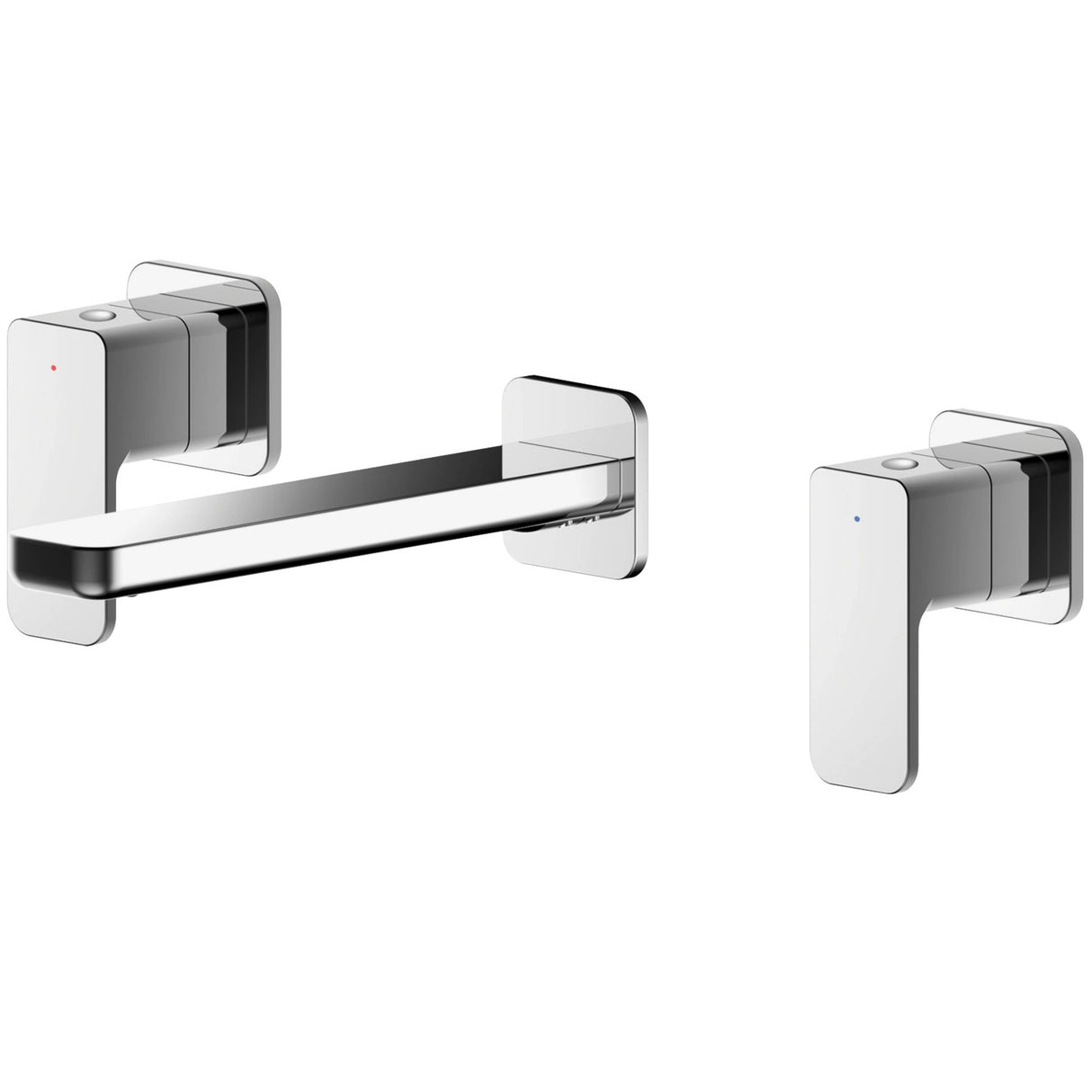 Nuie Windon 3-Hole Wall Mounted Basin Mixer Tap Chrome WIN317