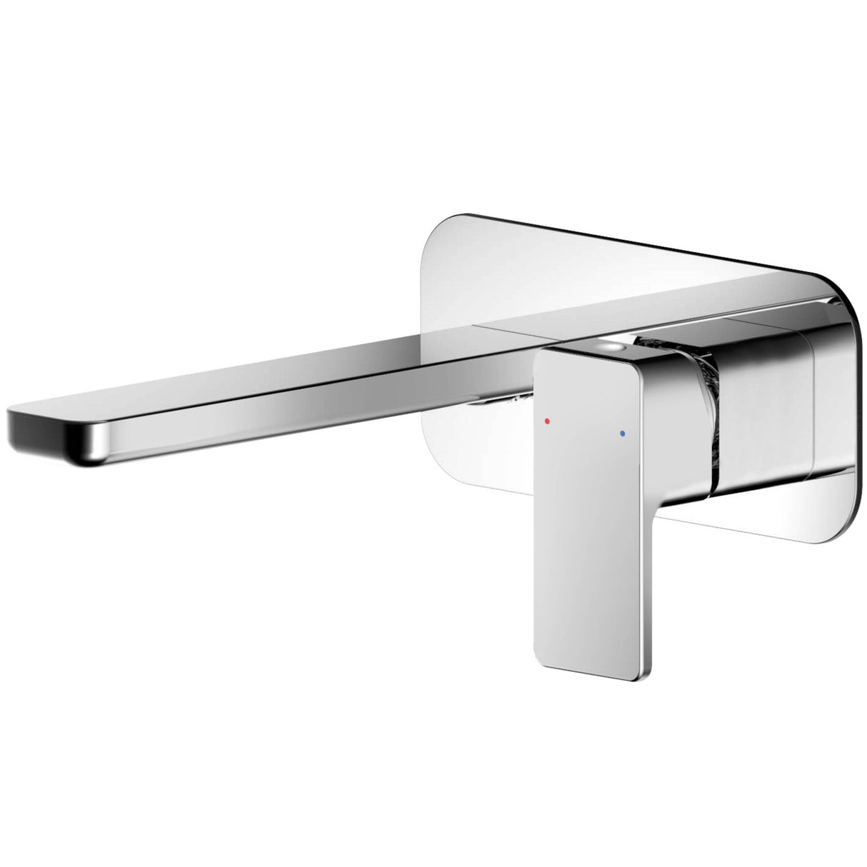 Nuie Windon 2-Hole Wall Mounted Basin Mixer Tap with Plate Chrome WIN328