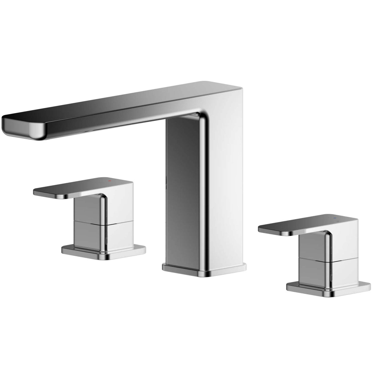 Nuie Windon 3-Hole Deck Mounted Bath Filler Tap Chrome WIN333