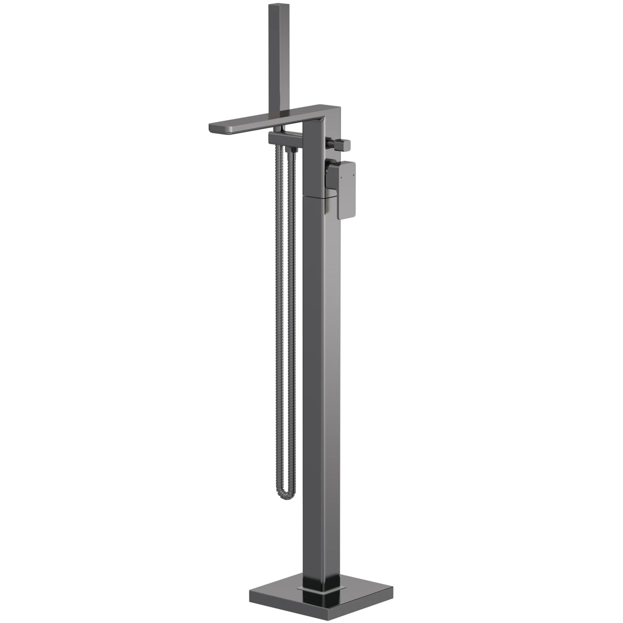 Nuie Windon Freestanding Bath Shower Mixer Tap with Shower Kit Brushed Pewter WIN721