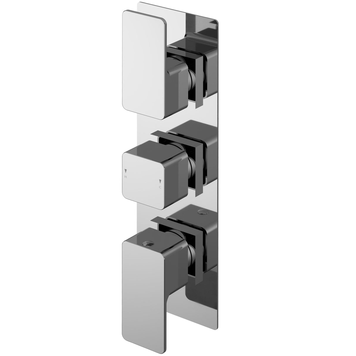 Nuie Windon 2 Outlet Thermostatic Concealed Shower Valve Chrome WINTR02