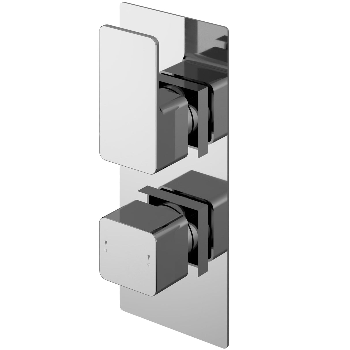 Nuie Windon 2 Outlet Thermostatic Concealed Shower Valve With Diverter Chrome WINTW02