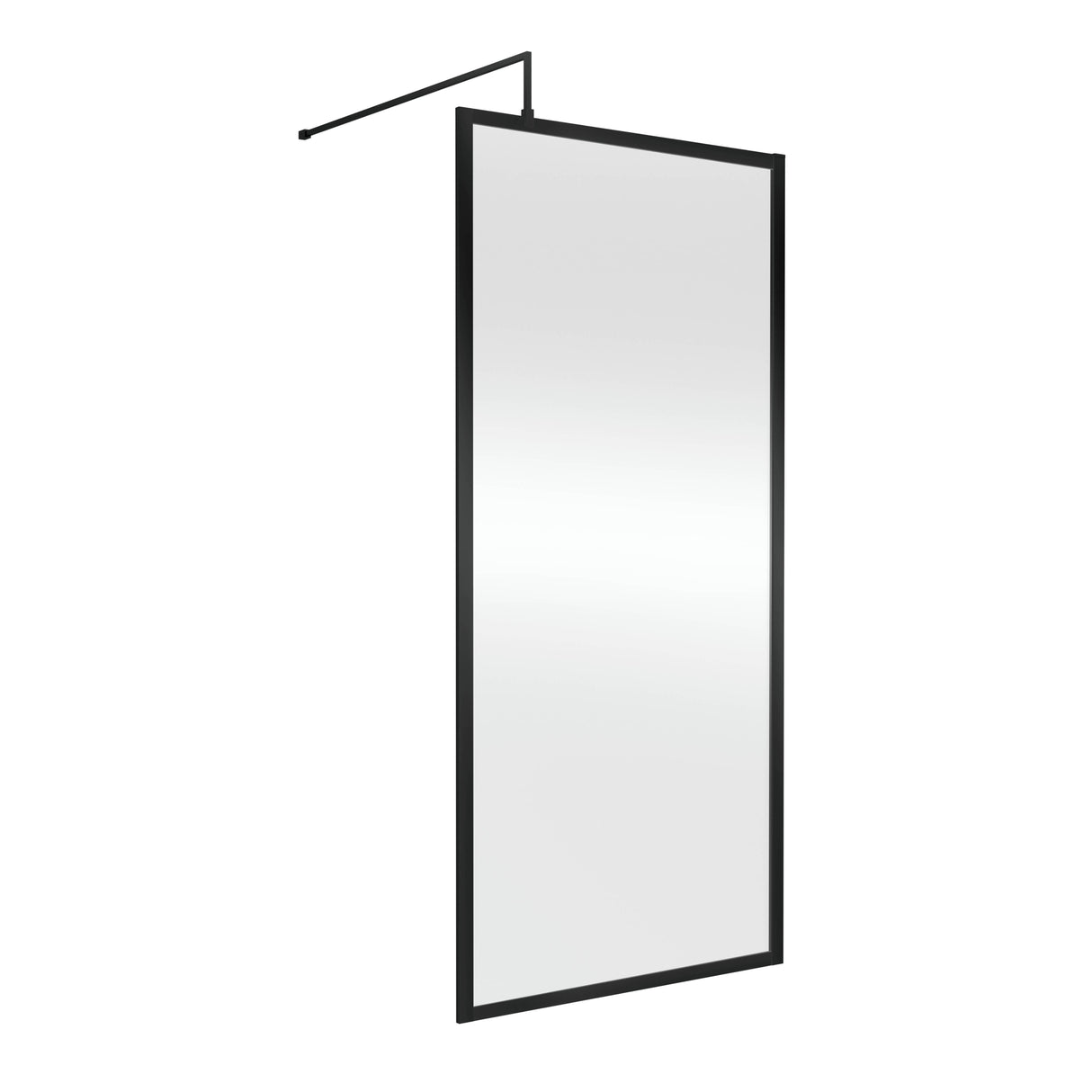 Nuie 8mm Full Outer Frame Wetroom Screen Matt Black WRFBP1890