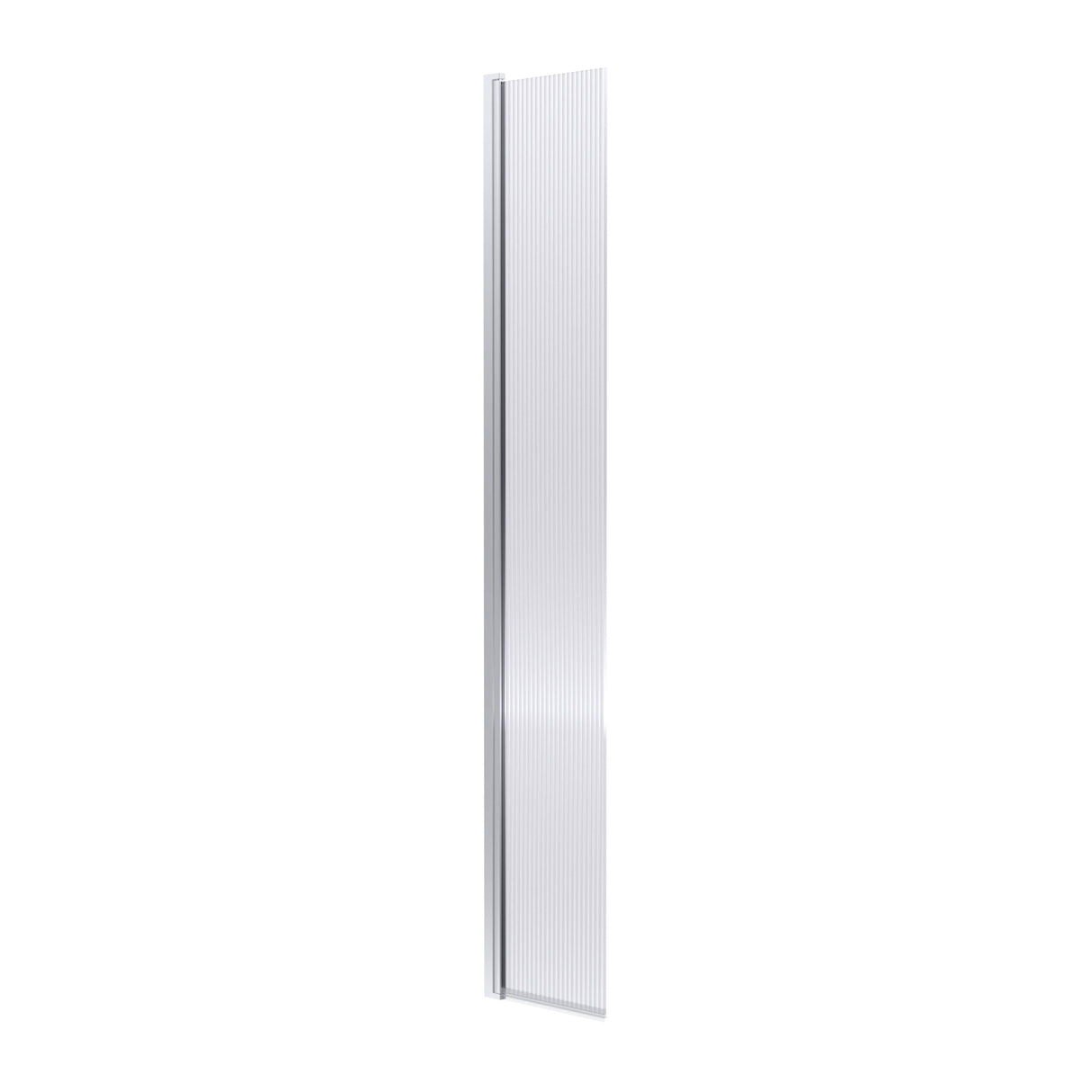 Nuie 8mm Fluted Wetroom Return Screen Chrome WRFL18530HC