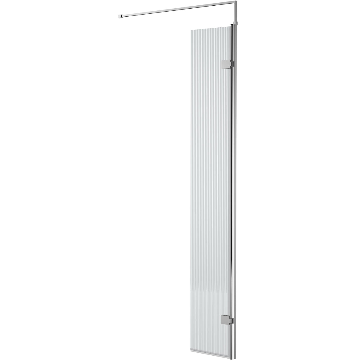 Hudson Reed 8mm Fluted Wetroom Return Screen Chrome WRFL19530H
