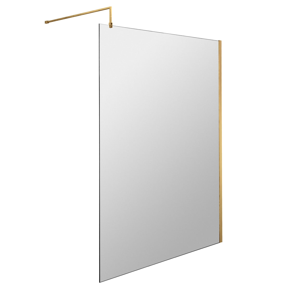 Nuie 8mm Wetroom Screen Brushed Brass WRSCBB012