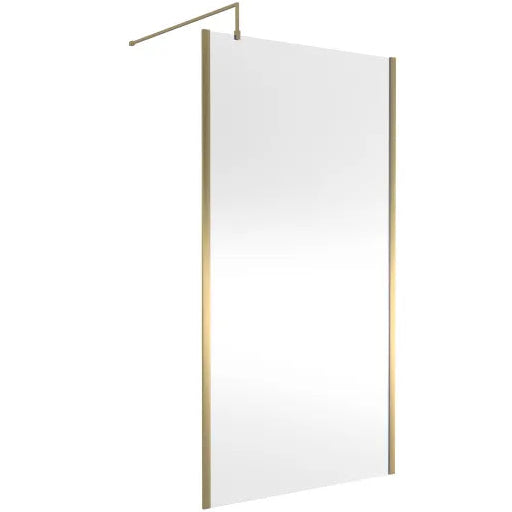 Hudson Reed 8mm Outer Frame Wetroom Screen Brushed Brass WRSOBB11