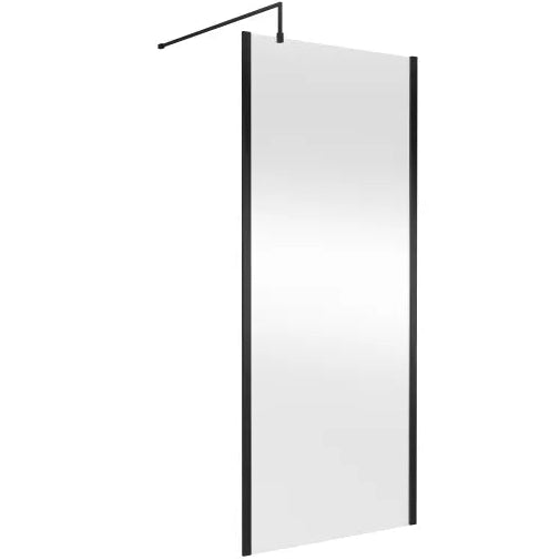 Hudson Reed 8mm Outer Frame Wetroom Screen Matt Black WRSOBP90