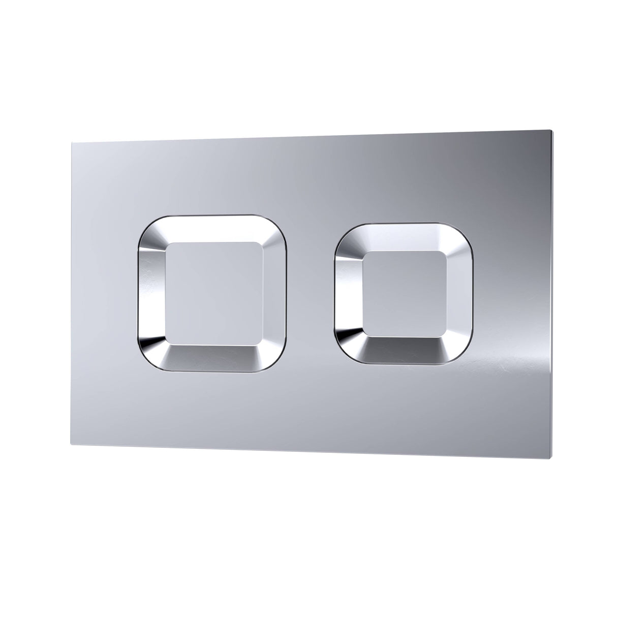 Nuie 1136-1336mm WC Frame with Dual Flush Plate - Square Button Chrome XTY009S_2