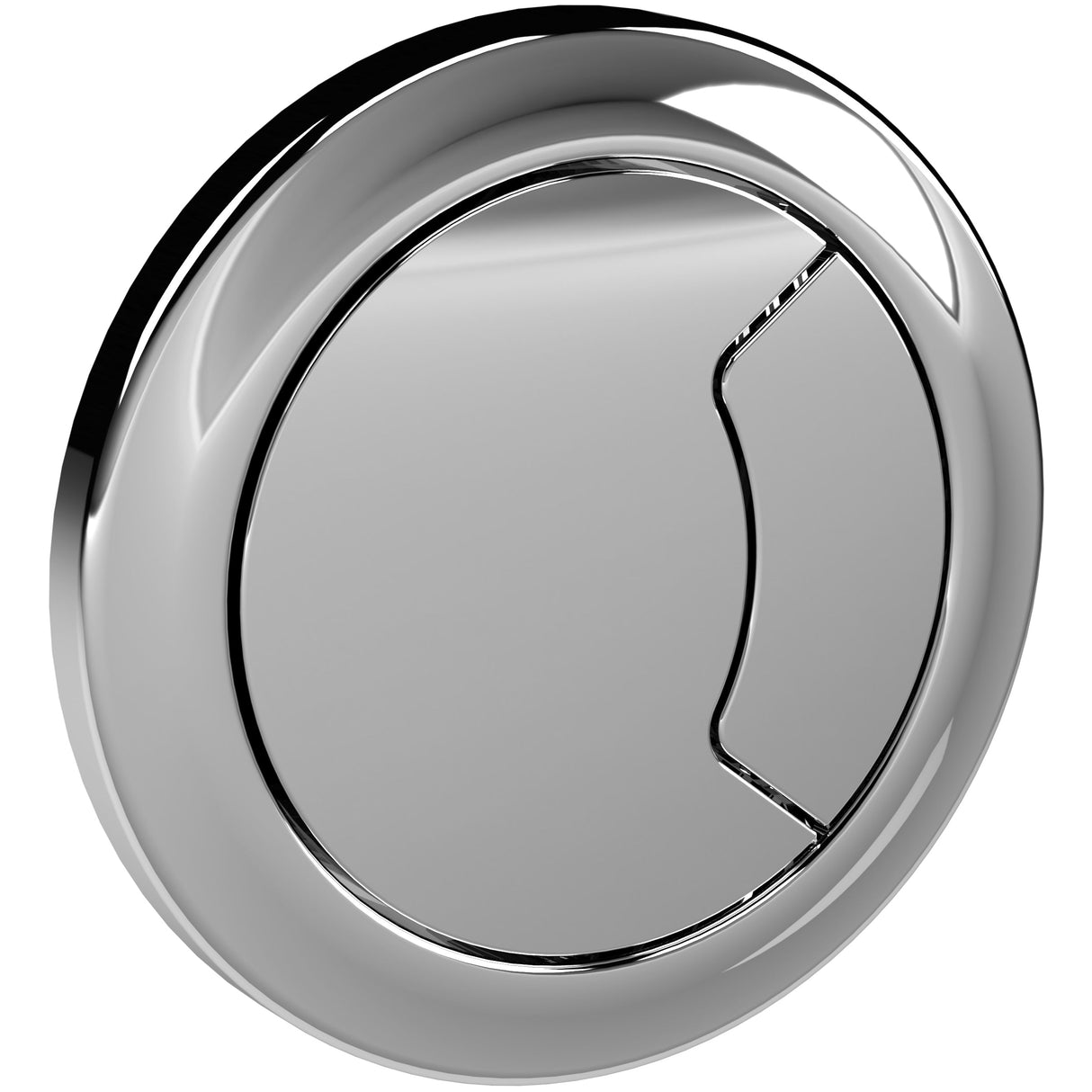 Nuie Pneumatic Universal Access Dual Flush Concealed Cistern with Chrome Round Modern Button, Side Inlet Chrome XTY011S_2