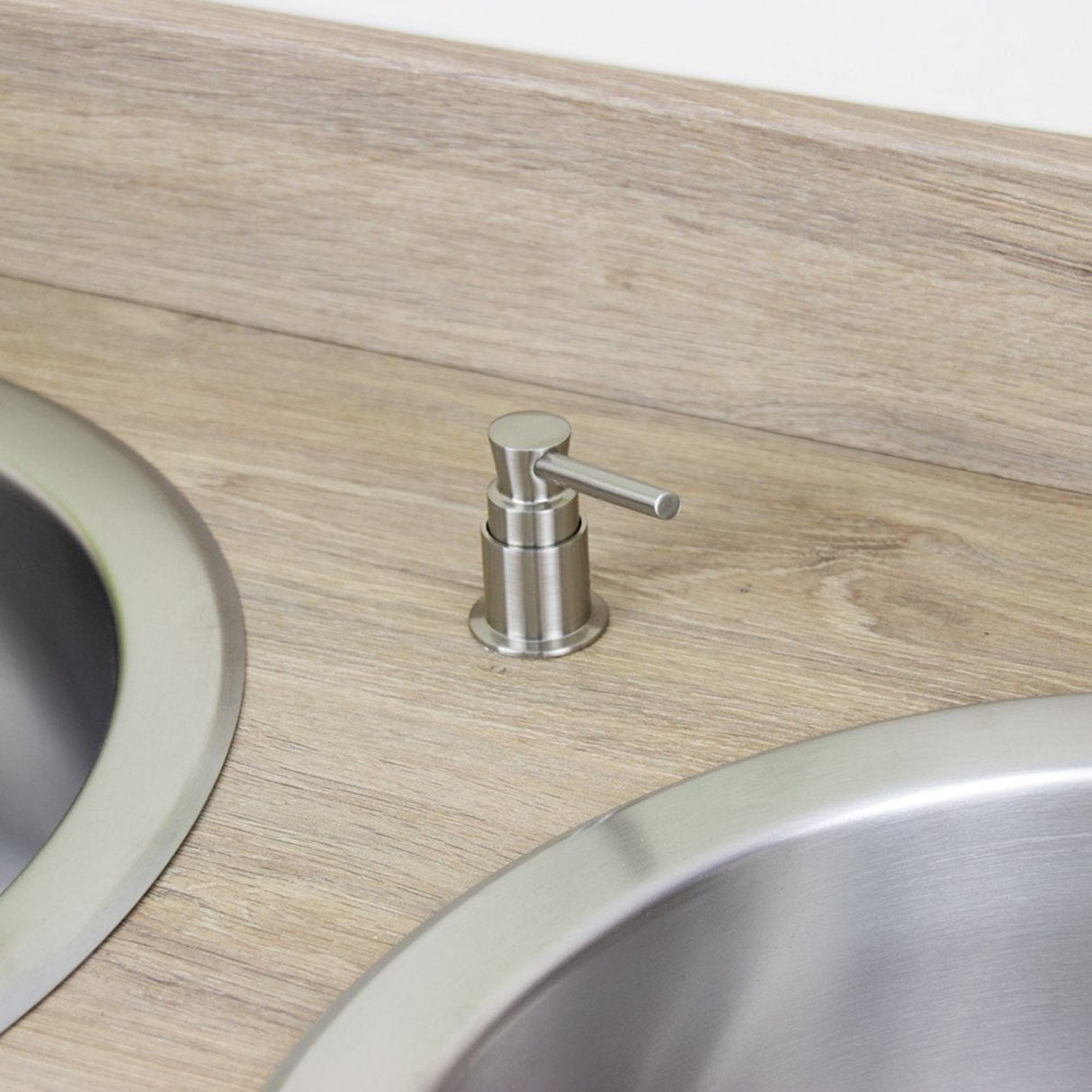 Astini Brushed Steel 270ml Integrated Kitchen Sink Soap Dispenser 202/BN