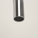Astini Cosmopolitan Twin Lever Kitchen Sink Mixer Tap with Brushed Steel and Chrome Finish