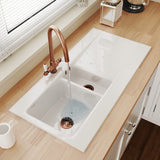 Astini Colonial Ceramic Handle Twin Lever Kitchen Mixer Tap in Classic Finishes