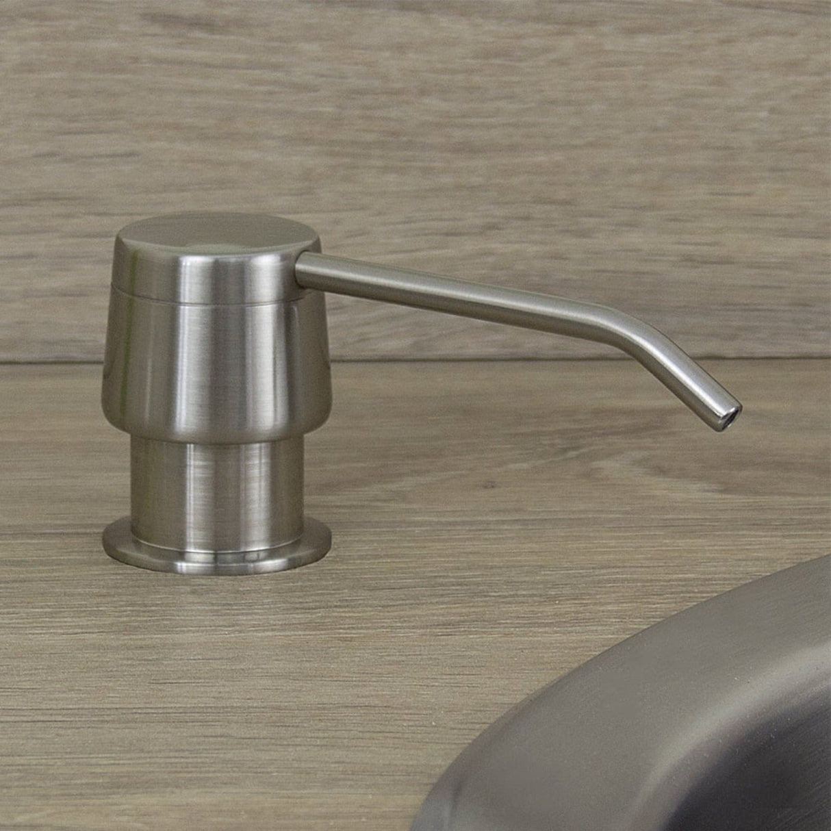 Astini Brushed Stainless Steel 270ml Integrated Kitchen Sink Soap Dispenser 2201