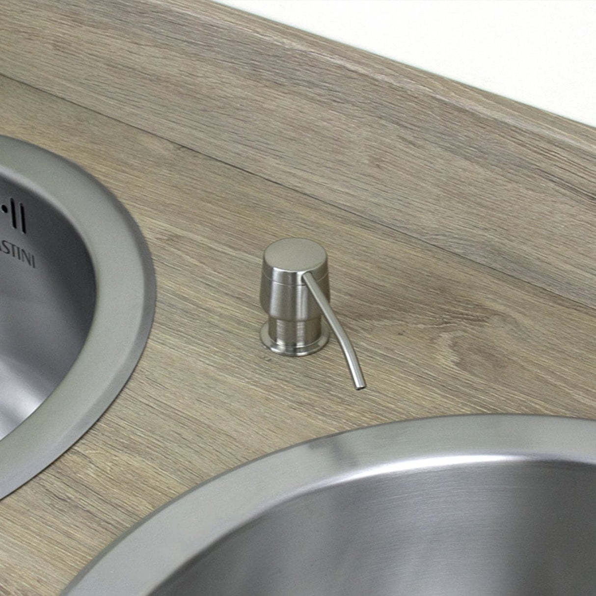 Astini Brushed Steel 270ml Integrated Kitchen Sink Soap Dispenser 201/BN
