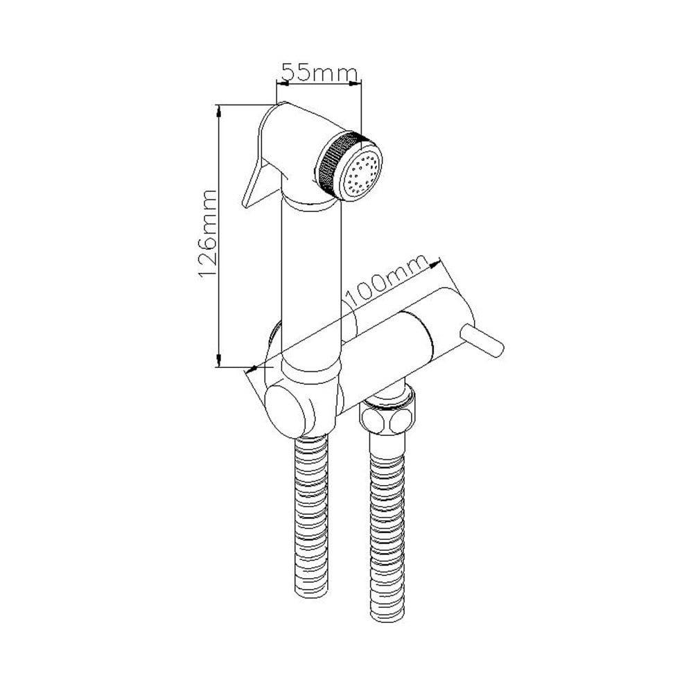 Astini Chrome Round Douche with Diverter Kit