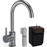 Astini Industrial 3in1 Boiling Hot Water Kitchen Tap & Tank with Brushed Brass Finish