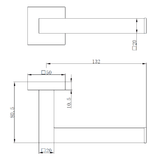 Astini Sydney Chrome Square Toilet Roll Holder
