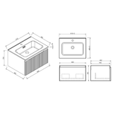 Astini Flauto 600 Wall Hung Vanity Unit & Basin