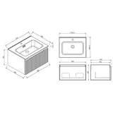 Astini Flauto 600 Wall Hung Vanity Unit & Basin