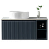 Astini Flauto 800mm Wall Hung Vanity W/ RH Side Storage & LH Counter Top