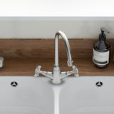 Astini Victoria Kitchen Sink Mono Mixer Tap with Chrome, Brushed Nickel, and Brushed Brass Finishes