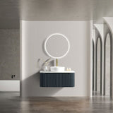 Astini Flauto 870 Curved Corner Wall Hung Vanity Unit & Sintered Stone Counter Top